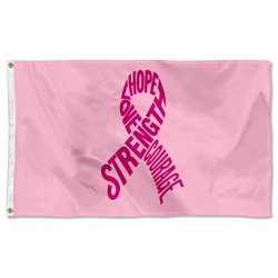 Pink Ribbon Flag Banner