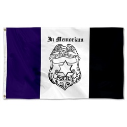 Police Mourning Flag Banner