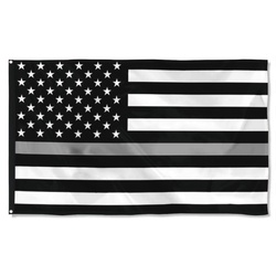 Thin Gray Line American Flag Banner