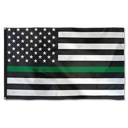 Thin Green Line American Flag