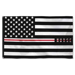 American Thin Red Line Nurse Flag Banner