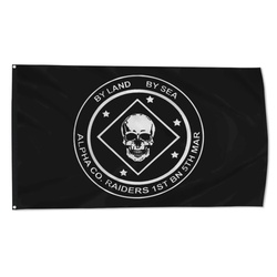 1st Battalion 5th Marine Regiment Alpha Raiders Flag banner