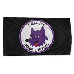 VMM-364 Purple Foxes Flag Banner