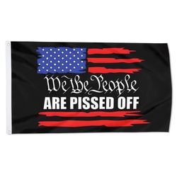 We The People Are Pissed Off Flag Banner
