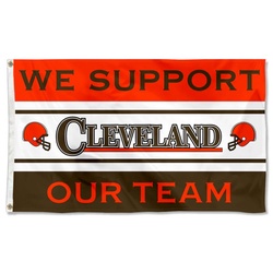 We Support Our Team Cleveland Flag Banner