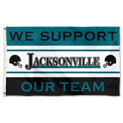 We Support Our Team Jacksonville Flag Banner