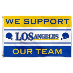 We Support Our Team Los Angeles Flag Banner