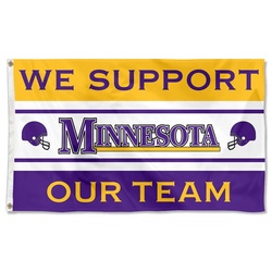 We Support Our Team Minnesota Flag Banner