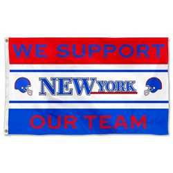 We Support Our Team New York Flag Banner