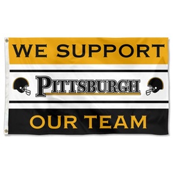 We Support Our Team Pittsburgh Flag Banner