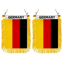 The Germany Mini Car Rearview Mirror Flag Banner - 2PC