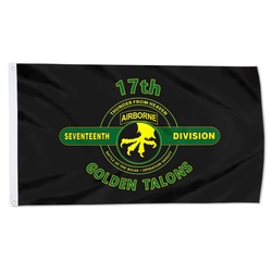 17th Airborne Division Battle & Campaign - Golden Talons Flag Banner