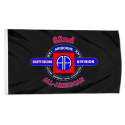 82nd Airborne Division Battle & Campaig - All American Flag Banner