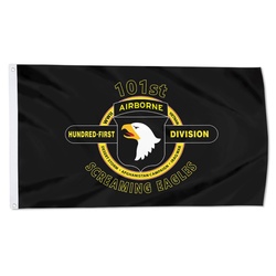 101st Airborne Division Battle & Campaig - Screaming Eagles Flag Banner