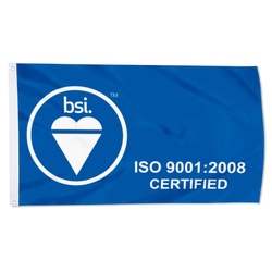 BSI ISO 9001 2008 Flag Banner