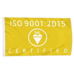 BSI ISO 9001 2015 Certified Flag Banner