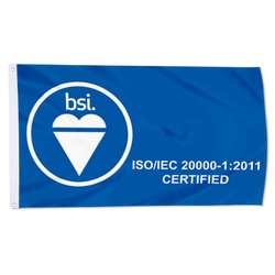 BSI ISO IEC 20000-1 2011 Certified Flag Banner