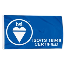 BSI ISO TS 16949 Flag Banner