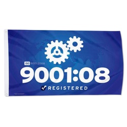 ISO 9001 08 Registered Flag Banner