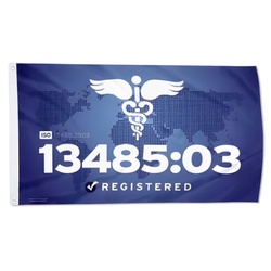 ISO 13485 03 Registered Flag Banner