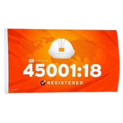 ISO 45001 18 Registered Flag  Banner