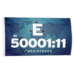 ISO 50001 11 Registered Flag Banner