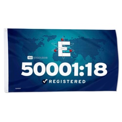 ISO 50001 18 Registered Flag Banner