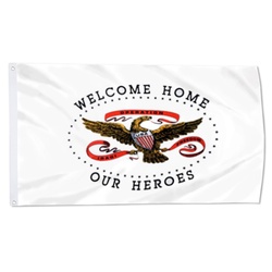 Welcome Home Our Heroes Flag Banner