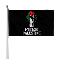 Free Palestine Free Gaza Stand With Palestinians Flag Banner