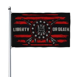 Liberty Or Death Red Rifles Flag Banner