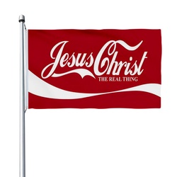 Jesus Christ The Real Thing Flag Christian Banner