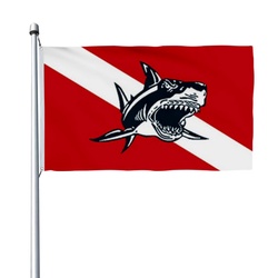 Diver Down Shark Flag Banner