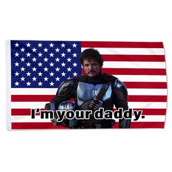 Pedro Pascal The Mandalorian USA Flag Banner