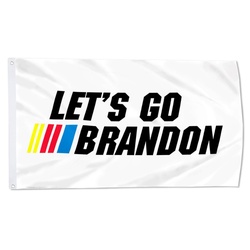 Let us Go Brandon Nascar Inspired Flag Banner