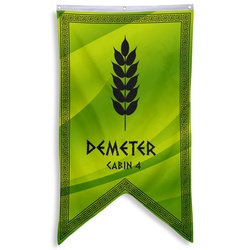 Camp Half Blood Cabins Pennant Flag  Cabin 4 Demeter Banner