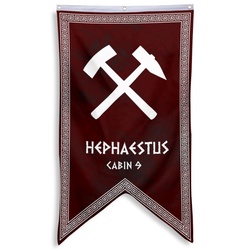 Camp Half Blood Cabins Pennant Flag Cabin 9 Hephaestus Banner