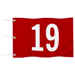 Standard Golf Flag Double Side Number 19 Golf Pin Flag Banner Grommet