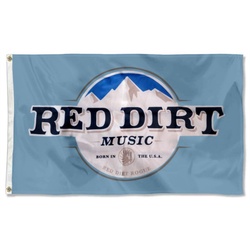 Red Dirt Music mountains Flag Banner Blue