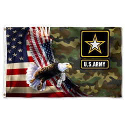 U.S. Army American Eagle Veteran Flag Banner