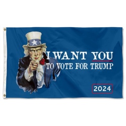 I Want You to Vote for Trump 2024 Flag Banner