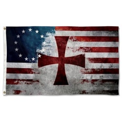 Betsy Ross Knights Templar (Crusader) Flag Banner
