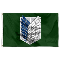 Attack on Titan Survey Corps Flag Banner