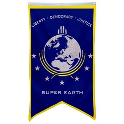 Super Earth Flag Banner Blue 30x50inch