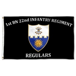 1st BN 22nd Infantry Regiment Flag Banner Regulars