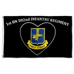 1st BN 502nd Infantry Regiment Flag Banner First Strike