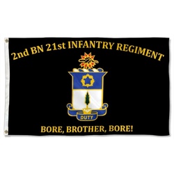 2nd BN 21st Infantry Regiment Flag Banner Bore Brother