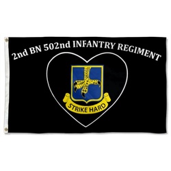2nd BN 502nd Infantry Regiment Flag Banner Strike Haro