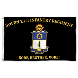 3rd BN 21st Infantry Regiment Flag Banner Bore Brother
