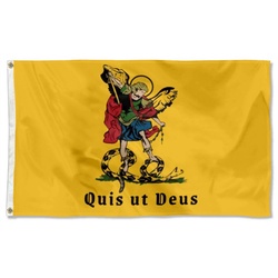 Holy Michael, the Archangel, Flag Quis ut Deus - Who is like God Flag Banner