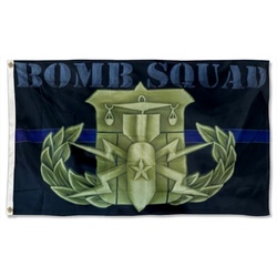 Hazardous Devices Technician Thin Blue Line Black Flag Banner